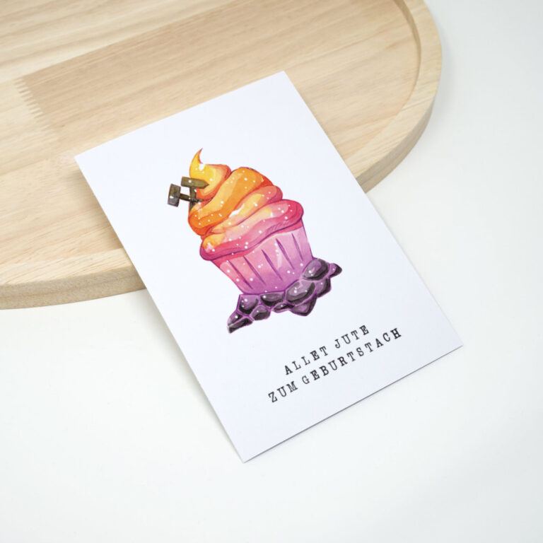 Cupcake Geburtstag rosa gelb, Ruhrgebiet