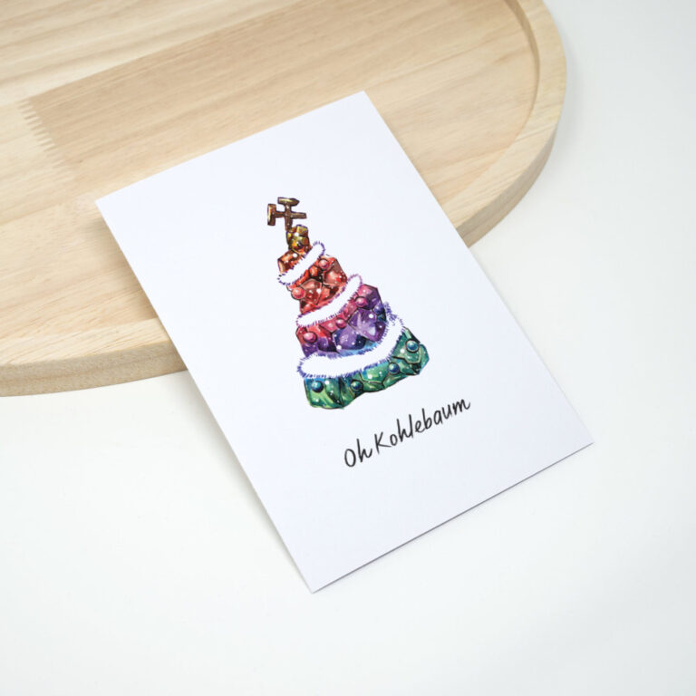 Weihnachtskarte Tannenbaum aus Kohle Karten, Weihnachtskarten