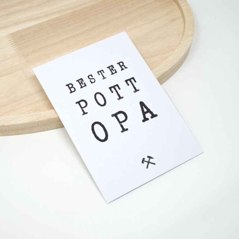 Bester Pott Opa, Ruhrpott Karte Karten, Ruhrpott Sprüche Karten