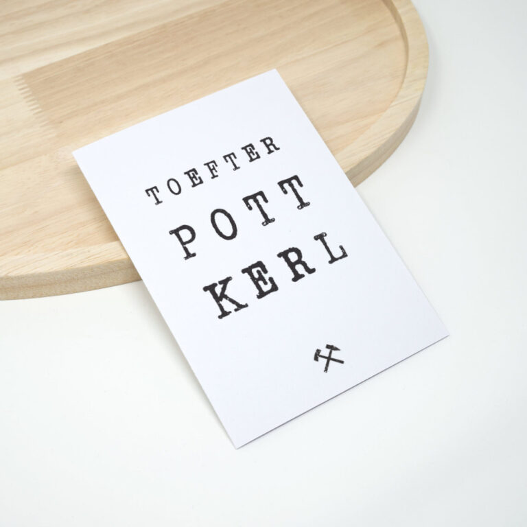 Töfter Pott Kerl, Ruhrpott Karte Karten, Ruhrpott Sprüche Karten, Vatertagskarten