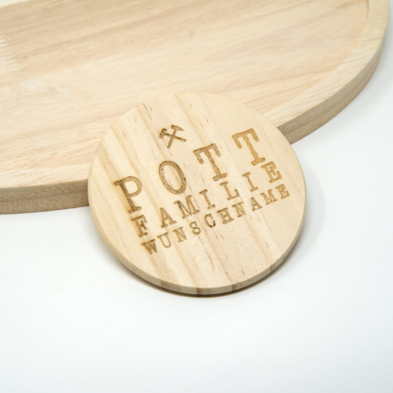 Holzuntersetzer mit Ruhrpott Sprüchen Geschenke unter 10 Euro, Holzgeschenke