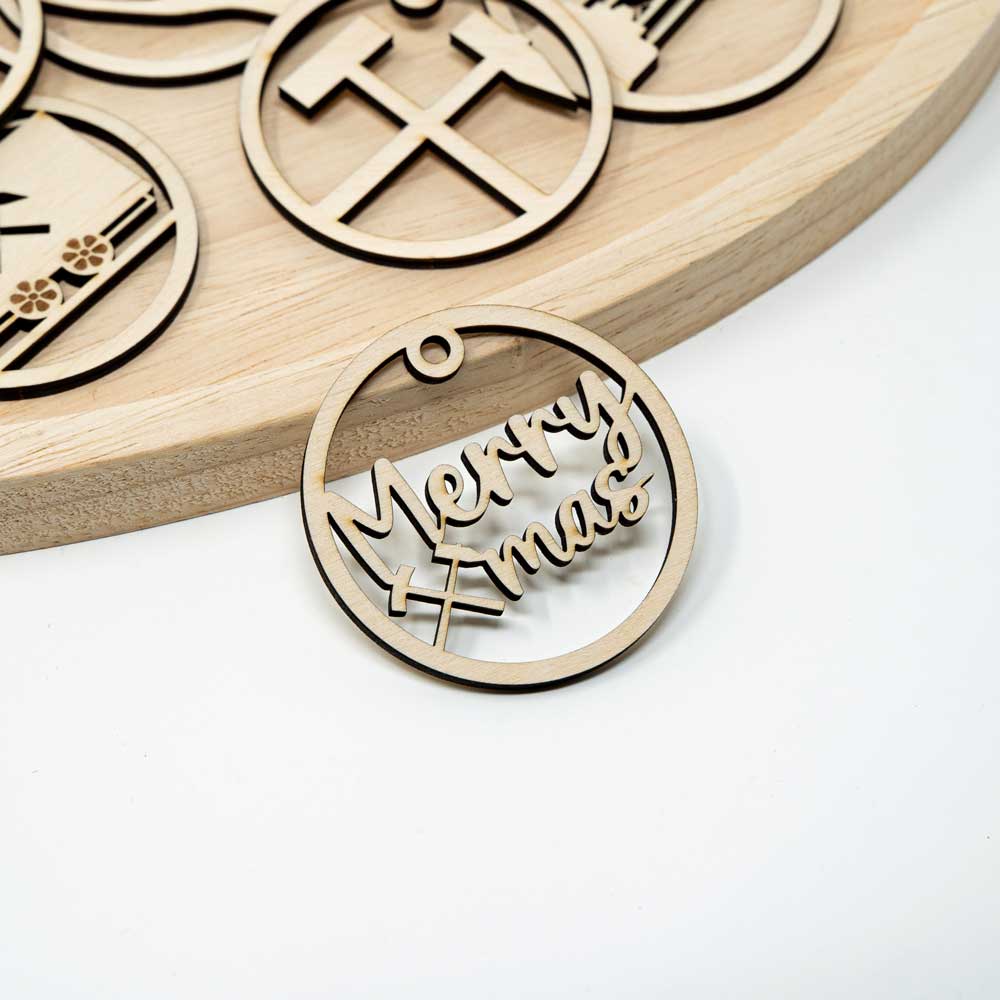 Ruhrpott Holz Anhänger - Merry Christmas